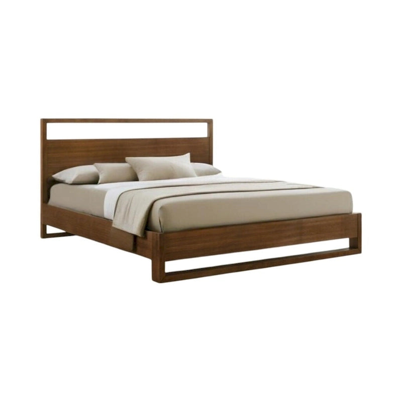 Brown Wood Queen Bed Frame