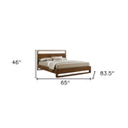 Struttura letto matrimoniale in legno marrone