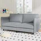 74 Zoll Mid-Century Modern Sofa für zwei Personen mit Seitentasche  