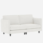 74 Zoll Mid-Century Modern Sofa für zwei Personen mit Seitentasche  