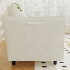 74 Zoll Mid-Century Modern Sofa für zwei Personen mit Seitentasche  