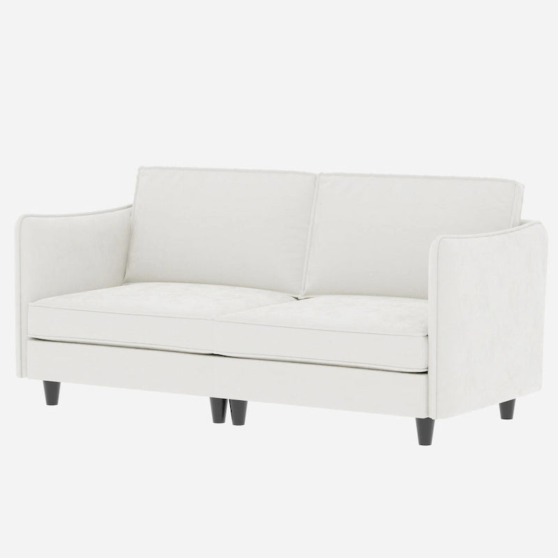 74 Zoll Mid-Century Modern Sofa für zwei Personen mit Seitentasche  