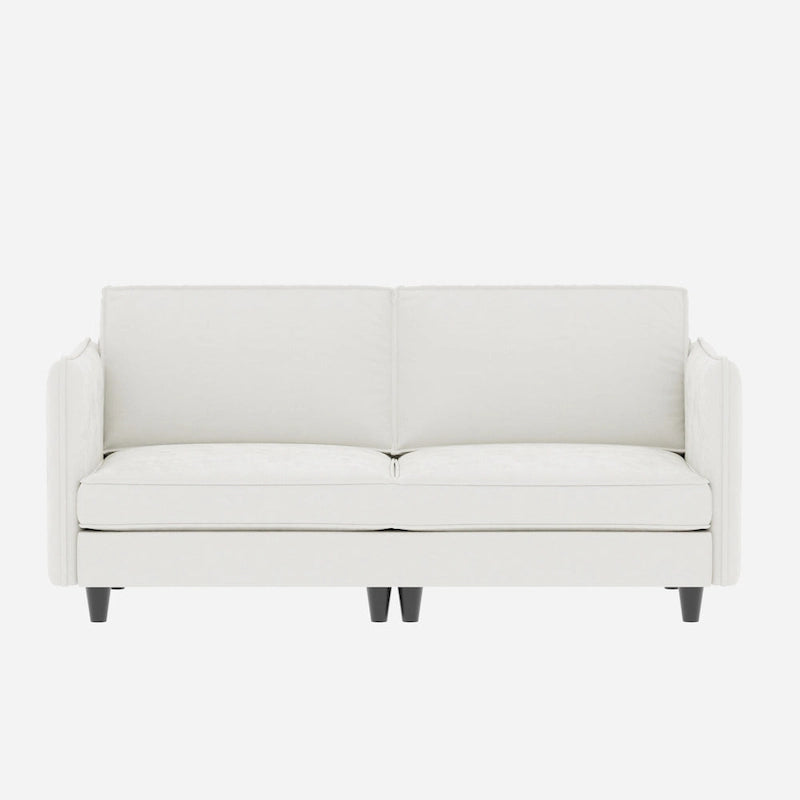 74 Zoll Mid-Century Modern Sofa für zwei Personen mit Seitentasche  