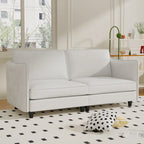 74 Zoll Mid-Century Modern Sofa für zwei Personen mit Seitentasche  