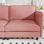 74 Zoll Mid-Century Modern Sofa für zwei Personen mit Seitentasche  