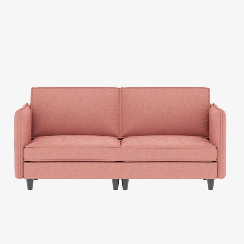 74 Zoll Mid-Century Modern Sofa für zwei Personen mit Seitentasche  