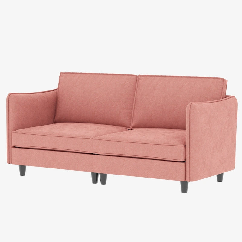 74 Zoll Mid-Century Modern Sofa für zwei Personen mit Seitentasche  