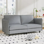 74 Zoll Mid-Century Modern Sofa für zwei Personen mit Seitentasche  
