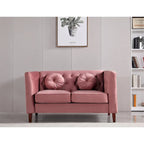 Divano e poltrona Chesterfield classici in velluto