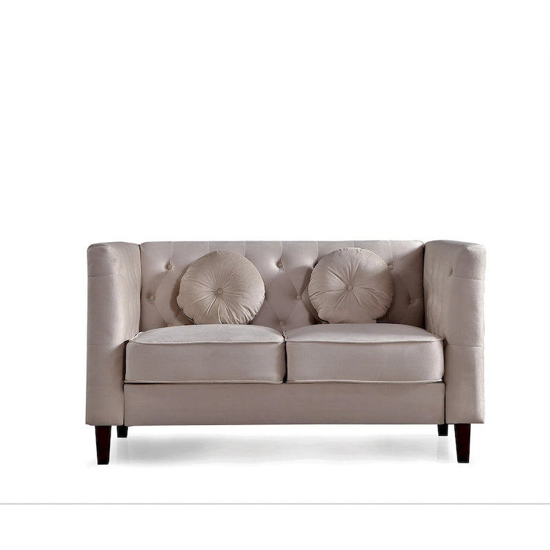 Divano e poltrona Chesterfield classici in velluto