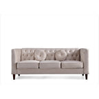 Divano e poltrona Chesterfield classici in velluto
