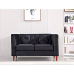 Divano e poltrona Chesterfield classici in velluto