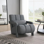 Poltrona moderna imbottita grigio scuro 27,5