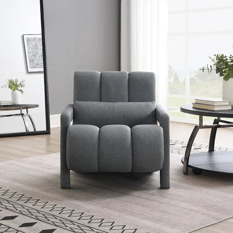 Dark Grey Modern 27.5 Upholstered Accent Chair