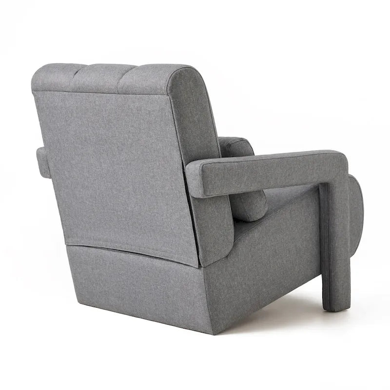 Poltrona moderna imbottita grigio scuro 27,5