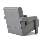 Poltrona moderna imbottita grigio scuro 27,5