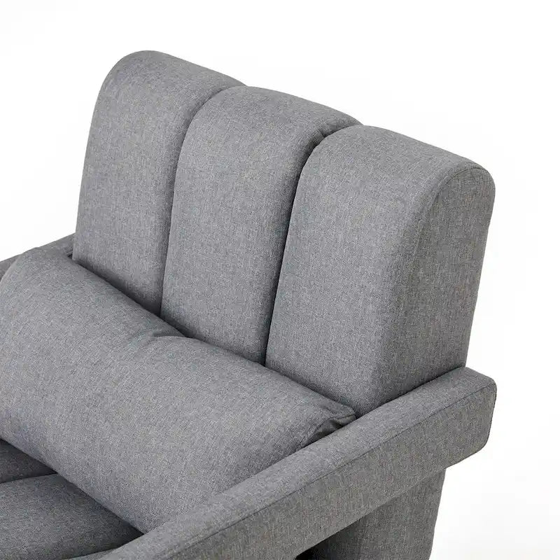 Poltrona moderna imbottita grigio scuro 27,5