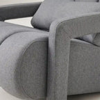 Poltrona moderna imbottita grigio scuro 27,5