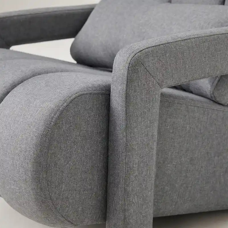 Poltrona moderna imbottita grigio scuro 27,5