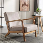 25 Zoll Mid-Century Modern Sessel mit offenem Rahmen und Armlehnen
