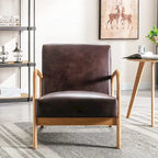 25 Zoll Mid-Century Modern Sessel mit offenem Rahmen und Armlehnen