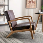 25 Zoll Mid-Century Modern Sessel mit offenem Rahmen und Armlehnen