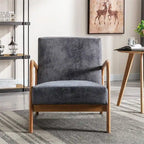 25 Zoll Mid-Century Modern Sessel mit offenem Rahmen und Armlehnen