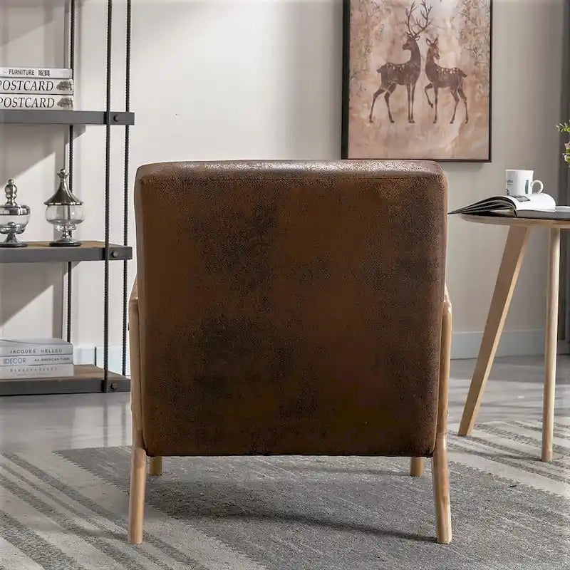 25 Zoll Mid-Century Modern Sessel mit offenem Rahmen und Armlehnen