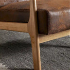 25 Zoll Mid-Century Modern Sessel mit offenem Rahmen und Armlehnen