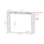 48 Zoll Sofa-Tisch mit geripptem Glas  