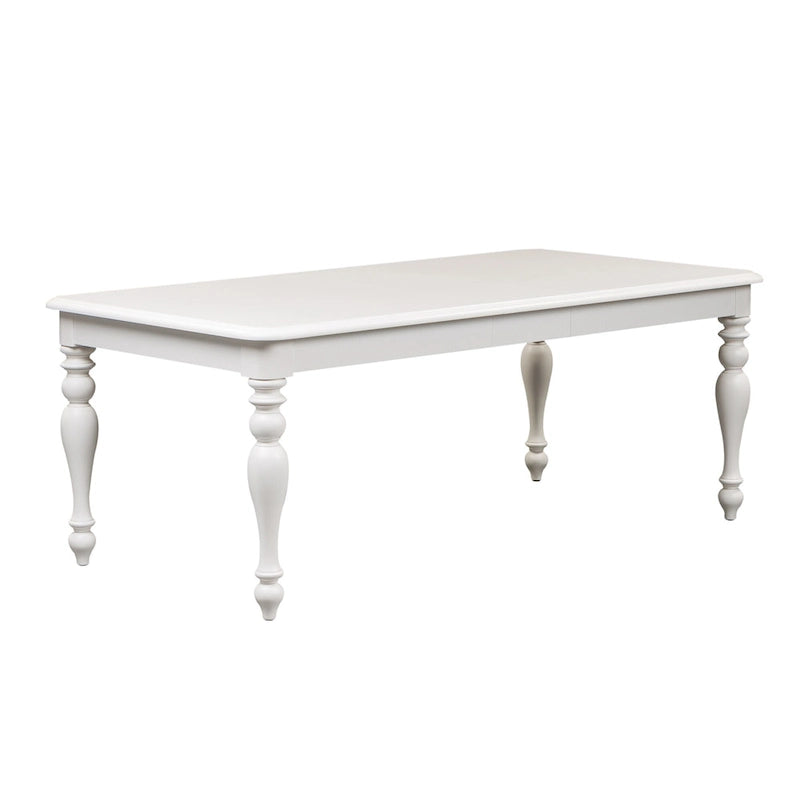 Mesa de comedor rectangular color blanco ostra  