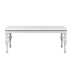 Mesa de comedor rectangular color blanco ostra  