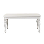 Mesa de comedor rectangular color blanco ostra  