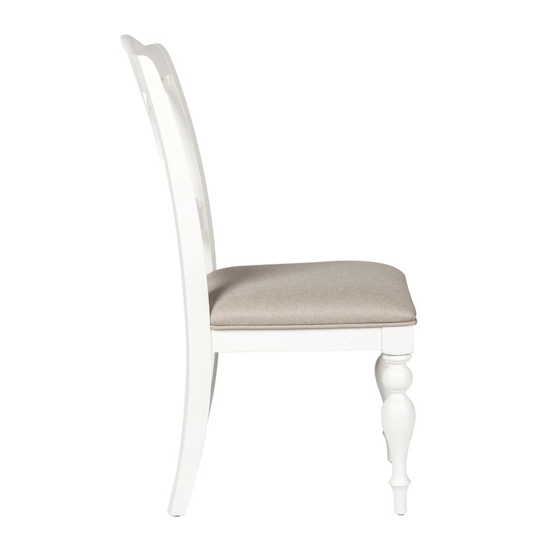 Mesa de comedor rectangular color blanco ostra  