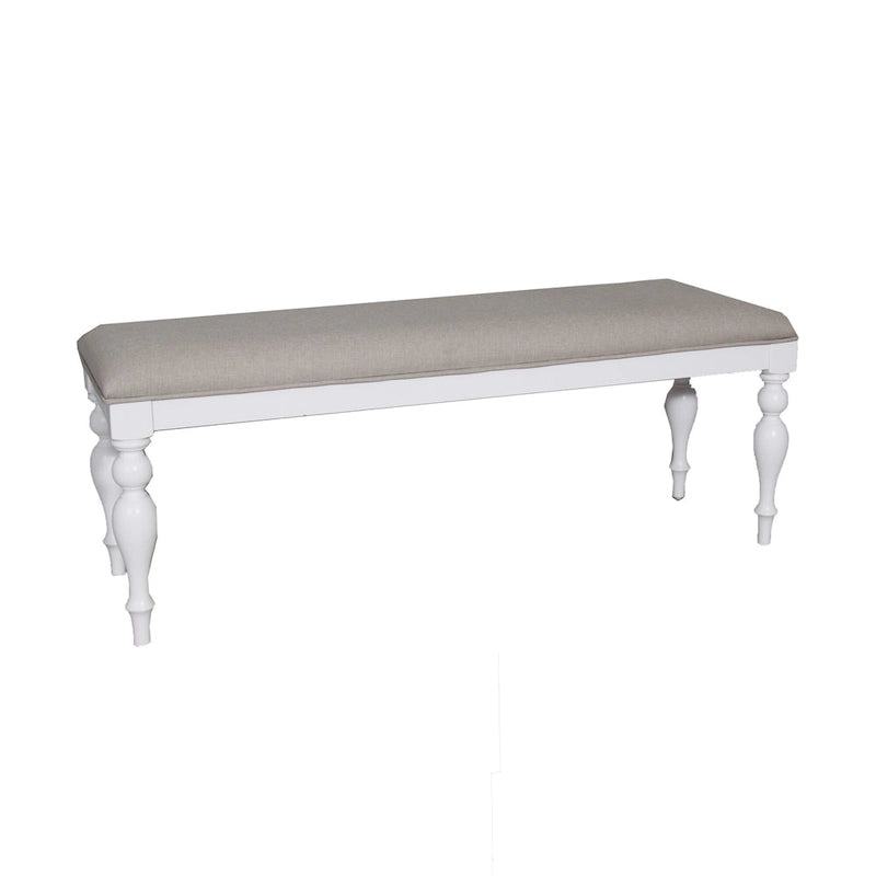 Mesa de comedor rectangular color blanco ostra  