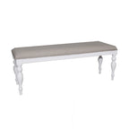 Mesa de comedor rectangular color blanco ostra  