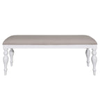 Mesa de comedor rectangular color blanco ostra  