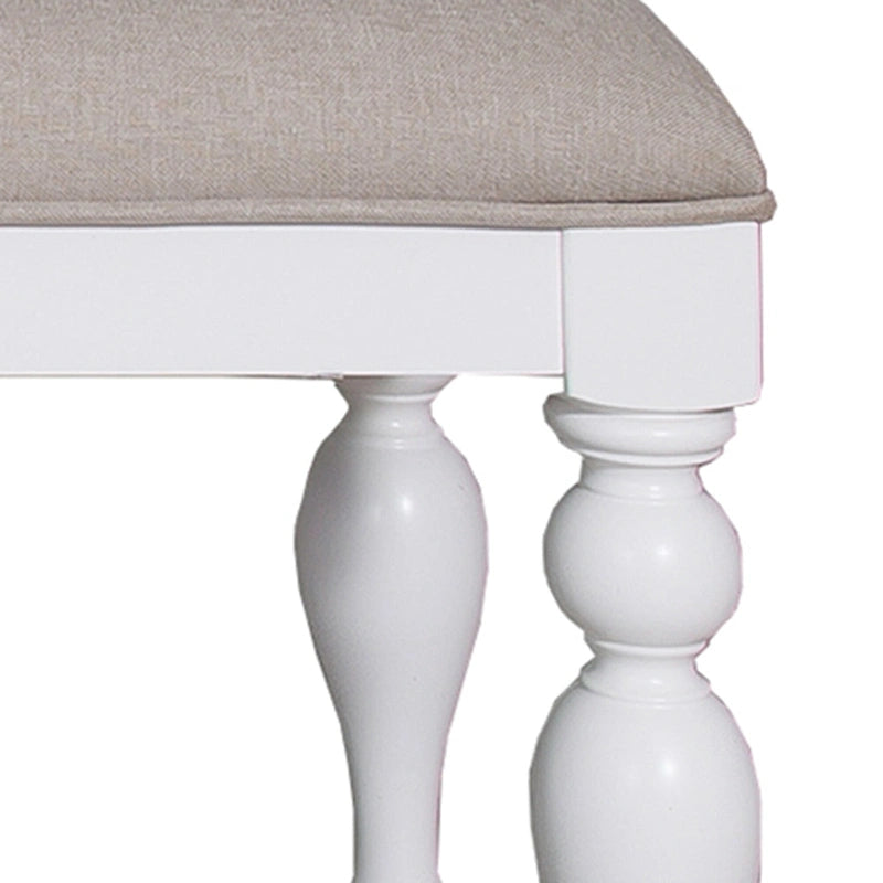 Mesa de comedor rectangular color blanco ostra  
