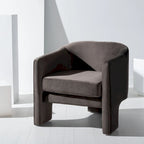 SAFAVIEH Couture Evchen Velvet Accent Chair - 30 W x 28 L x 30 H - 30Wx28Dx30H