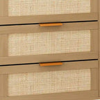 6-Schubladen Rattan-Kommode für Schlafzimmer und Wohnzimmer  