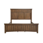 Entegre Okuma Işıklı King Panel Yatak — Misyon Tarzı