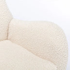 Chaise à bascule rembourrée en tissu Teddy