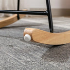 Chaise à bascule rembourrée en tissu Teddy
