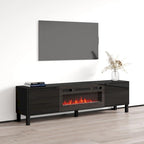 Open haard tv-meubel met elektrische inzet — geschikt voor tot 80"  
