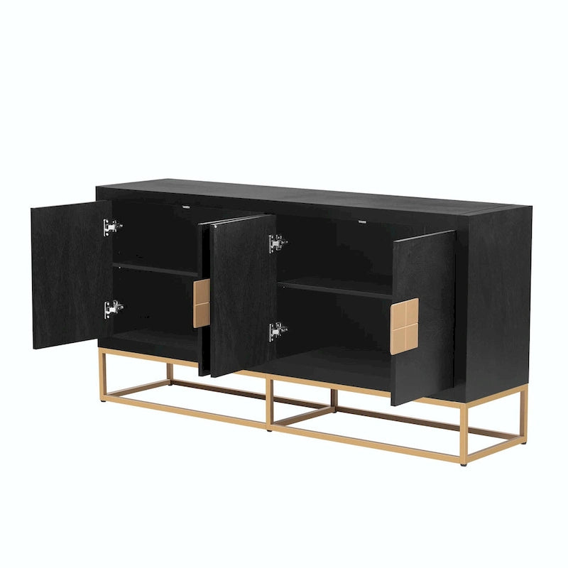 Luxe kast met unieke steunpoten en verstelbare planken