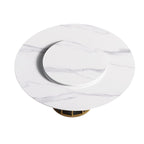 59 inch ronde sintersteen eettafel met draaischijf