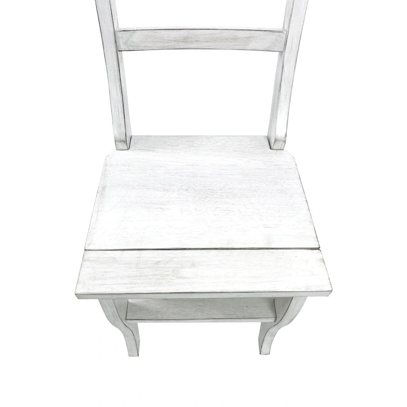 Folding Library Chair - Antique White