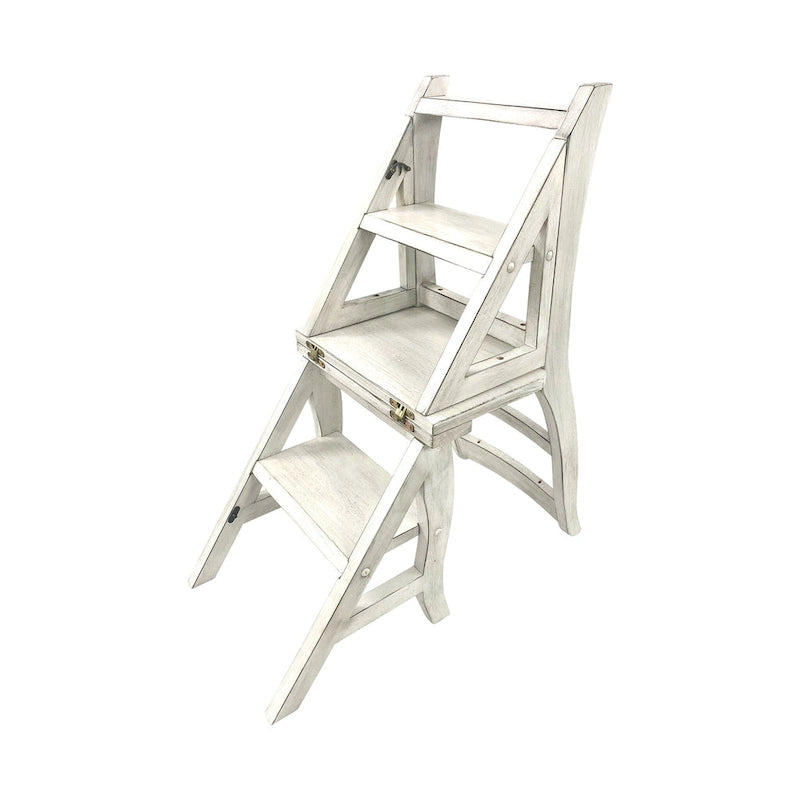 Folding Library Chair - Antique White