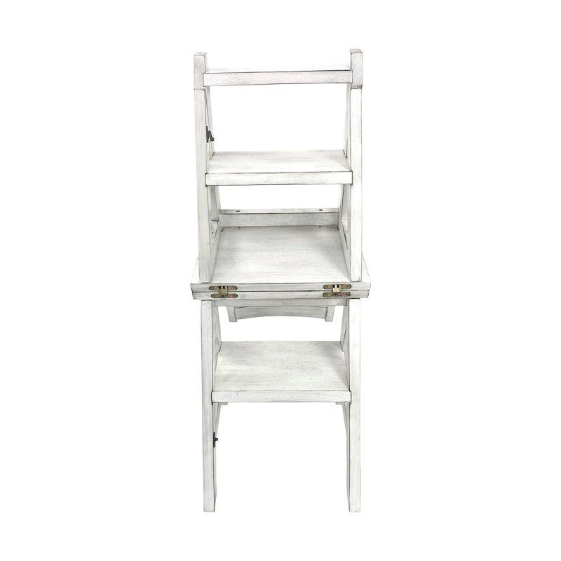 Folding Library Chair - Antique White