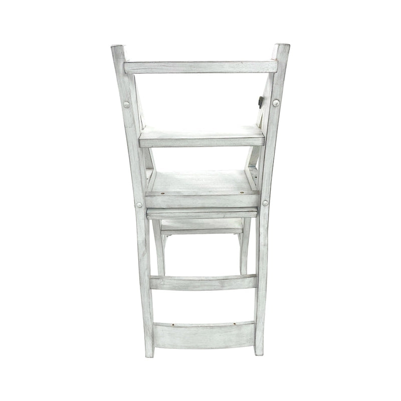 Folding Library Chair - Antique White